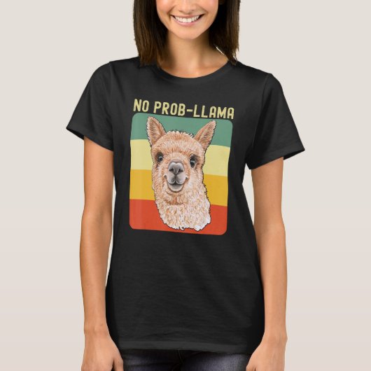 T-shirt Cool Llama For Men Women No Prob Llama Alpaca Farm (Devant)