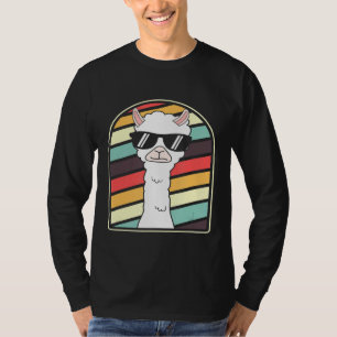 T-shirt Cool Llama Style Rétro Alpaca Garçon Fille Llama