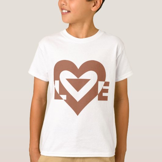 T-shirt Cool Love Graphic, Mocha Brown (Devant)