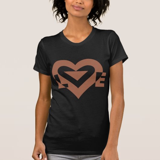 T-shirt Cool Love Graphic, Mocha Brown (Devant)
