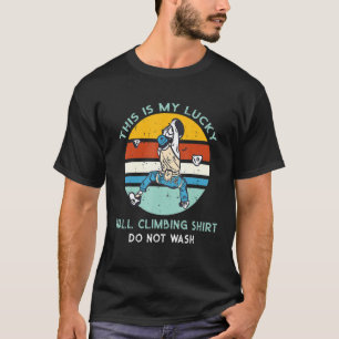 T-shirt Cool Lucky Wall Escalade Man Boy Rock Escalade