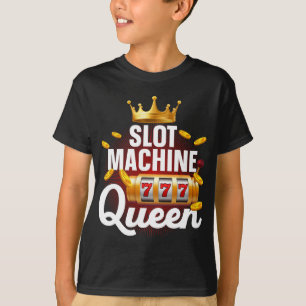 T-shirt Cool Machine à sous Queen Art Pour Femmes Girls Ca