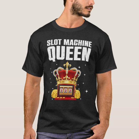 T-shirt Cool Machine à sous Queen pour femmes filles Casin (Devant)