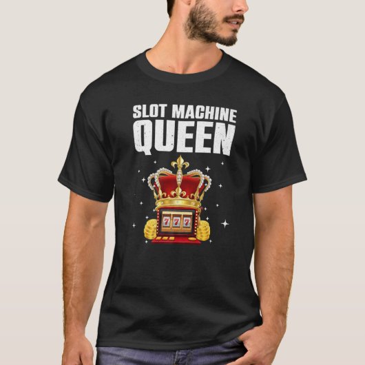 T-shirt Cool Machine à sous Queen pour femmes filles Casin (Devant)