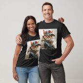 T-shirt Cool MAGA Chat avec pistolet et Camouflage mou (Unisexe)