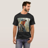 T-shirt Cool MAGA poulet avec pistolet Camouflage Casquett (Devant entier)