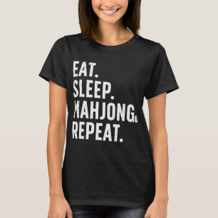 T-shirt Cool Mahjong Pour Hommes Stratégie Femmes Tile Gam