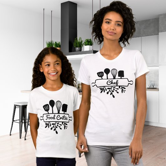T-shirt Cool Maman Chef Mère Fille
