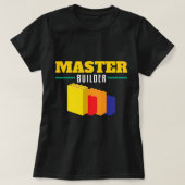T-shirt Cool Master Builder Bâtiments Blocs Briques Jouet  (Design devant)