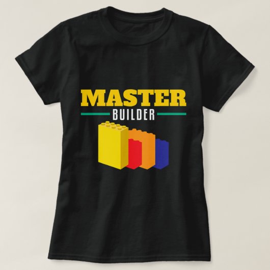 T-shirt Cool Master Builder Bâtiments Blocs Briques Jouet (Design devant)