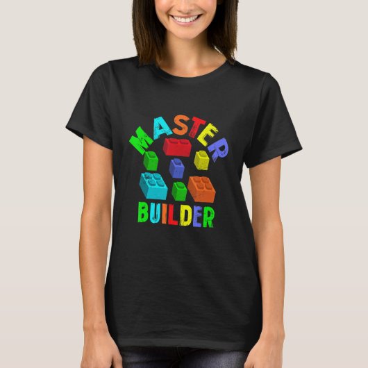 T-shirt Cool Master Builder Funny Building Blocks drôle Me (Devant)