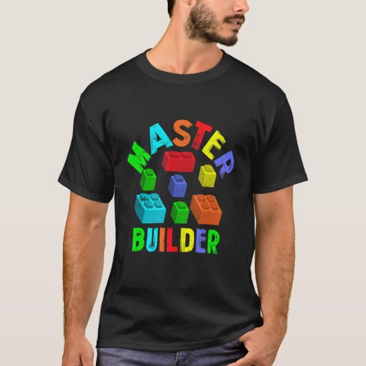 T-shirt Cool Master Builder Funny Building Blocks drôle Me (Devant)