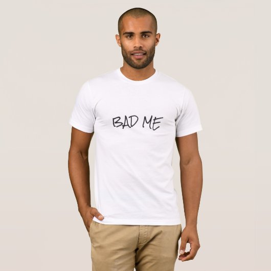 T-shirt Cool Mauvais moi Simple Noir Imprimer Texte Person (Devant entier)