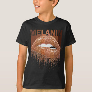 T-shirt Cool Melanin Queen Lips femmes Black Queen Africai