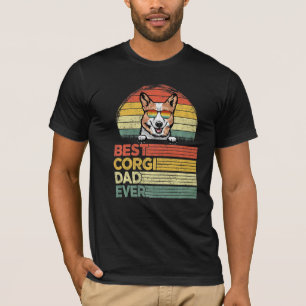 T-shirt Cool Mens Best Corgi Papa Jamais Fête des pères