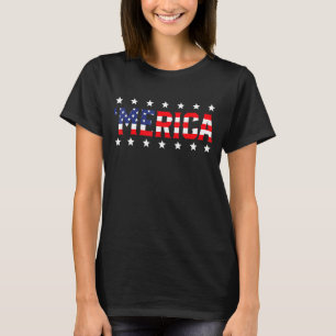 T-shirt Cool Merica America Drapeau Américain Patriotique