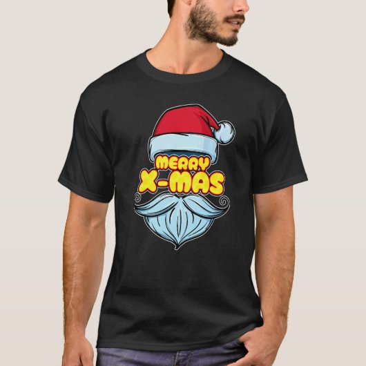 T-shirt Cool Merry Xmas Statement Christmas Santa Claus Pa (Devant)