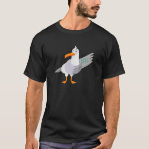T-shirt Cool mignon Mouette Océan Oiseau Mer Animal Main G