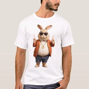 T-shirt Cool, mignonne, Lapin branché