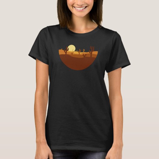 T-shirt Cool minimalist desert landscape wild west style (Devant)