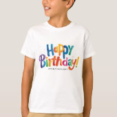 T-shirt Cool moderne Anniversaire coloré Typo (Devant)