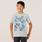 T-shirt Cool, moderne, bleu abstrait tendance (Devant entier)