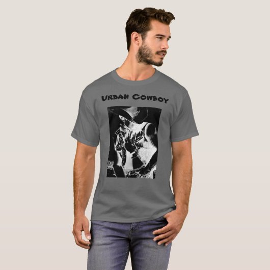 T-shirt Cool moderne urbain Cowboy Art classique (Devant entier)
