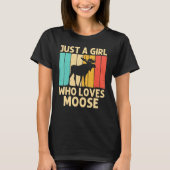 T-shirt Cool Moose Pour Filles Moose Enfant Alaska Moose E (Devant)
