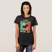 T-shirt Cool Moose Pour Hommes Femmes Moose Alaska Moose E (Devant entier)