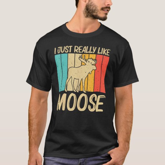 T-shirt Cool Moose Pour Hommes Femmes Moose Deer Bull Elk (Devant)