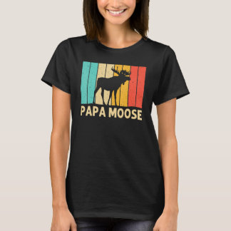 T-shirt Cool Moose Pour Hommes Papa Moose Alaska Moose Elk