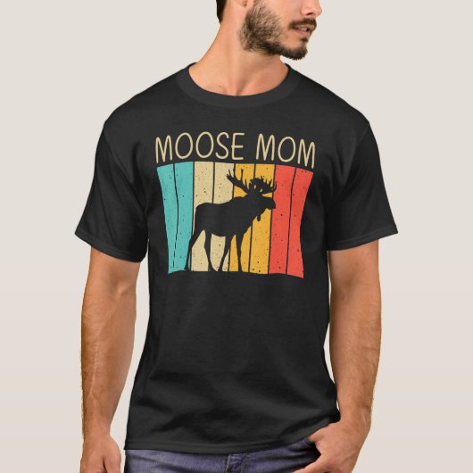 T-shirt Cool Moose Pour Maman Mama Moose Alaska Moose Elk  (Devant)