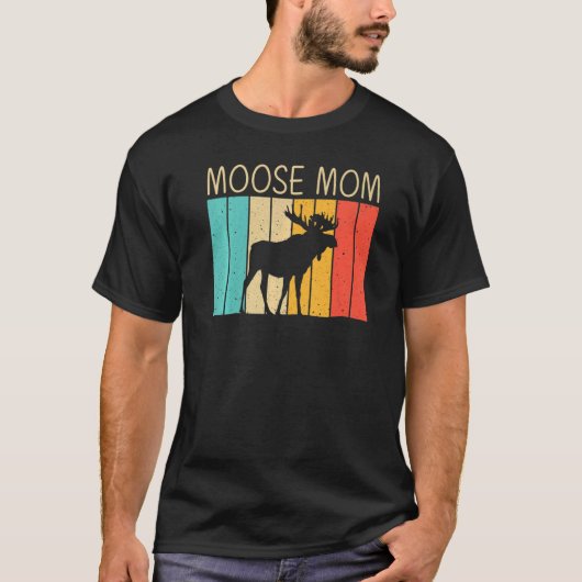 T-shirt Cool Moose Pour Maman Mama Moose Alaska Moose Elk  (Devant)