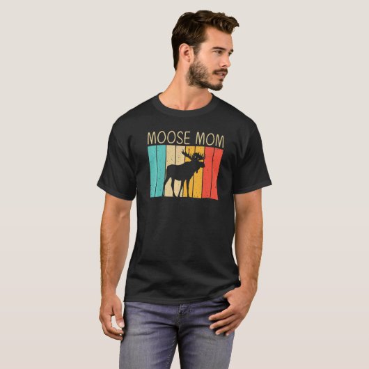 T-shirt Cool Moose Pour Maman Mama Moose Alaska Moose Elk  (Devant entier)