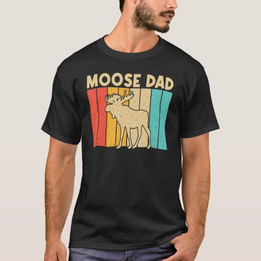 T-shirt Cool Moose Pour Papa Père Moose Deer Bull Elk (Devant)