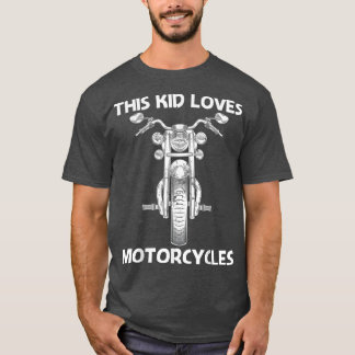 T-shirt Cool Motorcycle Design For Kids Boys Road Ride Mot