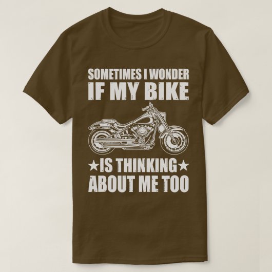 T-shirt Cool Motorcycle DesignPARFOIS JE ME DEMANDE SI MON (Design devant)