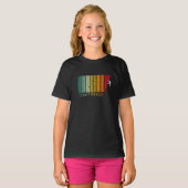 T-shirt Cool Mountain Climber Man Code-barres coloré (Devant entier)