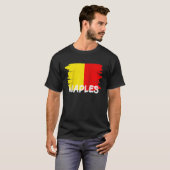 T-shirt Cool Naples Flag Raglan Baseball (Devant entier)