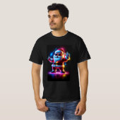 T-shirt Cool Neon Santa Claus avec lunettes de soleil - Vi (Devant entier)