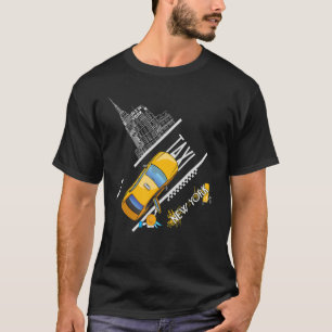 T-shirt Cool New York City Taxi Illustration Graphique Des
