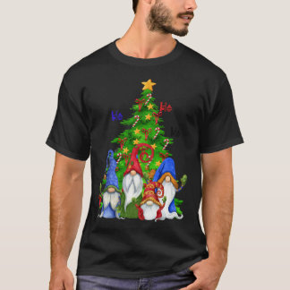 T-shirt Cool Noël Gnomes Xmas Tree Ho Ho Ho Design