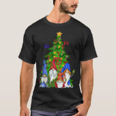 T-shirt Cool Noël Gnomes Xmas Tree Ho Ho Ho Design (Devant)