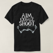 T-shirt Cool Objectif Exhale Tir à l'arc Cadeau Imprimer A (Design devant)
