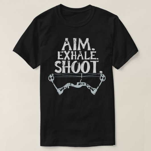 T-shirt Cool Objectif Exhale Tir à l'arc Cadeau Imprimer A (Design devant)