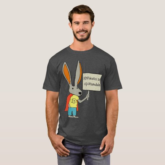 T-shirt Cool Obstaculos Son Oportunidades déprimé (Devant entier)