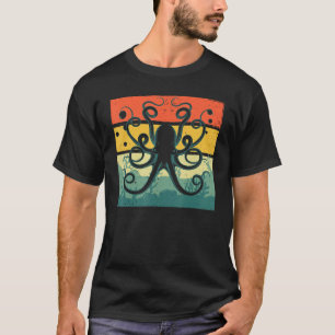 T-shirt Cool Octopus Design Pour Hommes Femmes Enfants Vin