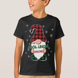 T-shirt Cool Oncle Gnome Buffalo Plaid Correspondant Noël