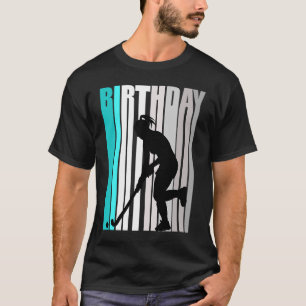 T-shirt Cool Orange Retro Girls Hockey Anniversaire Happy