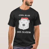 T-shirt Cool Ours Cool saison Noël mignon Ours polaire (Devant)